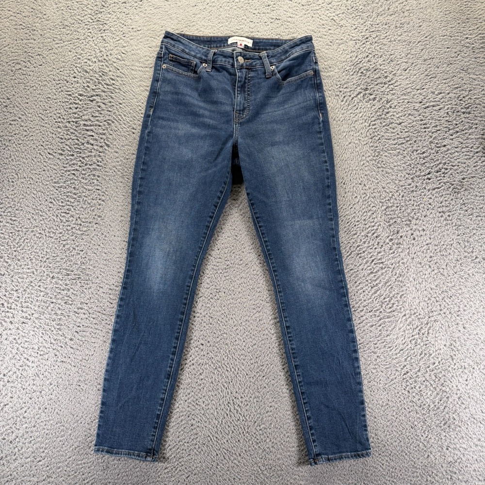 Lucky Brand Hayden Jeans Women 8 Blue Cotton Denim Skinny Faded Workwear Stretch